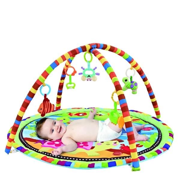 Multifunctional Fitness Frame Round Play Crawling Mat 0-12 Months Baby Puzzle Game Blanket Fun Sounding Pendant Gift For Kid - Image 2