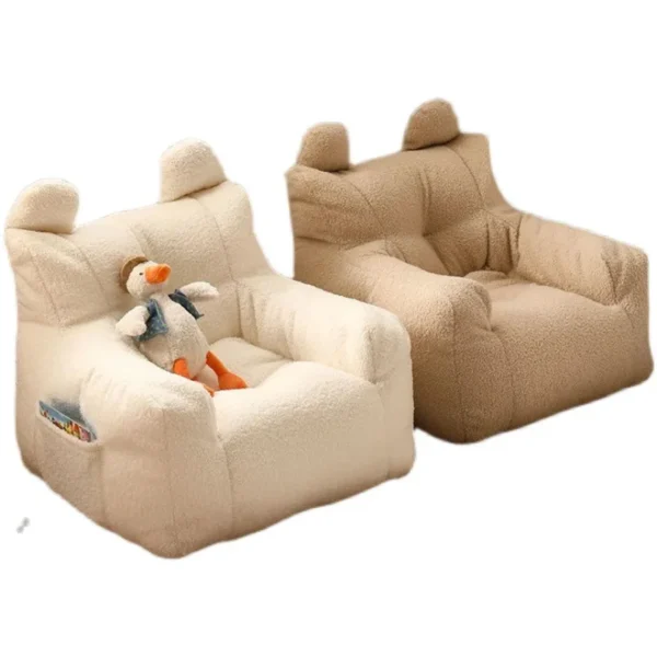 Eco-friendly Nordic Simple Living Room Soft Comfortable Backrest Person Single Sofa Chair Cute Bean Bag Baby Small Sofas - Image 4