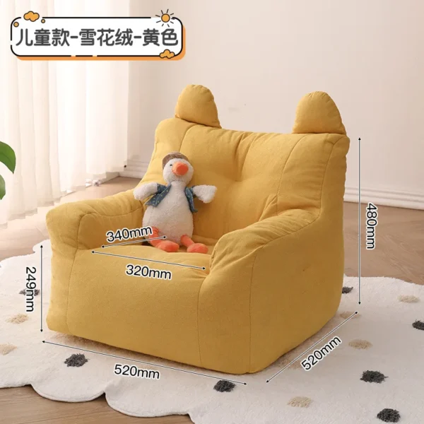 Eco-friendly Nordic Simple Living Room Soft Comfortable Backrest Person Single Sofa Chair Cute Bean Bag Baby Small Sofas - Image 3