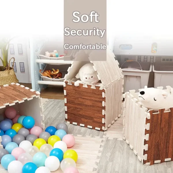9PCS Splicing baby mats Tree Texture Activity Area For The Baby Play Pad Baby Activity Mat Baby Activity Gymnasium activity gym - Image 2