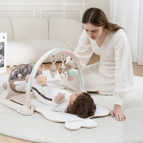 Baby Fitness Stand Toy Infant Music Rack Play Mat Baby Fitness Frame Crawling Toy Baby Activity Gym Game Activity Rug Blanket - Image 6