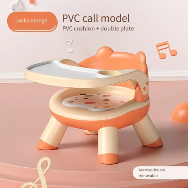 Baby dining chair Baby call chair back learn to sit small stool Low detachable table seat children - Image 2