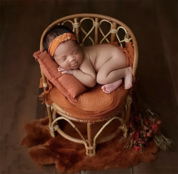 Wooden Baby Crib Newborn Photography Props Bed Sofa Rattan Chair Furniture Bench Fotografia Studio Posing Sofa Accessories - Image 5