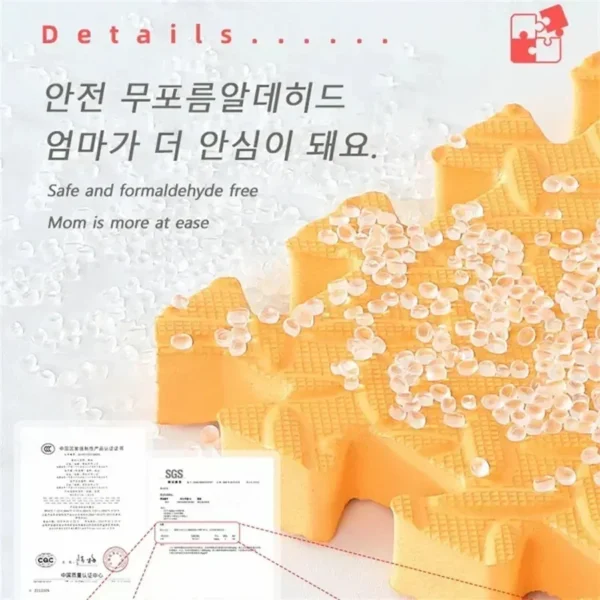 2.5CM Thick Solid Color Baby Game Mat Carpet With Puzzle Pieces For Children's Room, Play Areas, And Gym Baby Playmat Baby Rug - Image 4