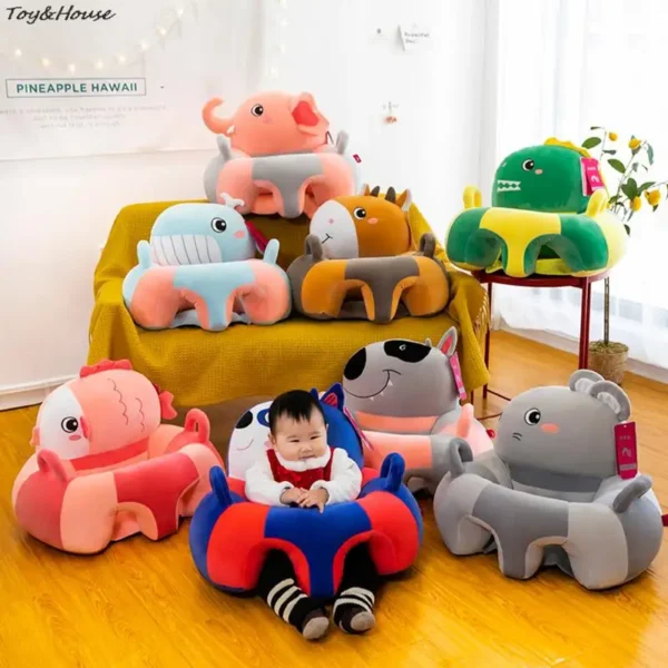 1pcs Baby Sofa Support Seat Cover Baby Plush Chair Learning To Sit Comfortable Toddler Nest Puff Washable without Filler - Image 2