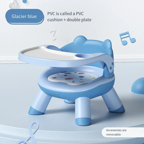 Baby dining chair Baby call chair back learn to sit small stool Low detachable table seat children - Image 3