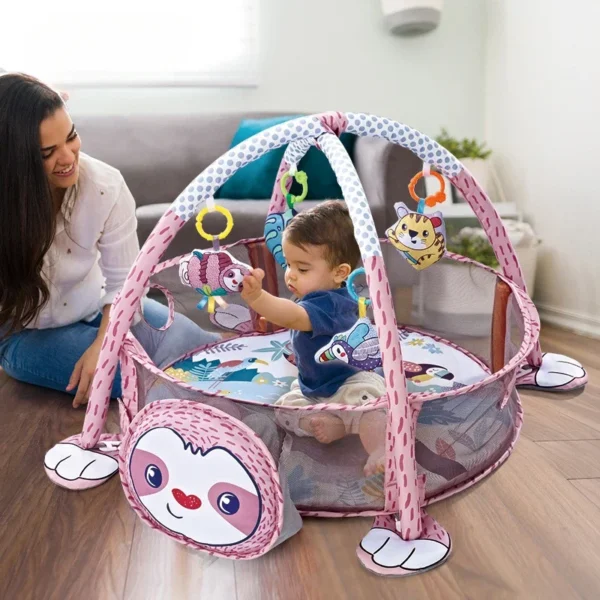 Baby Play Mat Fence Fitness Frame Crawling Blanket Crawling Mat with Cloth Book Infant Rug Enlightenment Toys Game Mat Gift