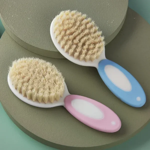 2Pcs/set Baby Untangling Hairbrush Comb Portable Newborn Infant Anti-screw Hair Edge Brush Scalp Massager for Kids Supplies - Image 4
