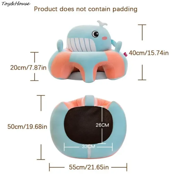 1pcs Baby Sofa Support Seat Cover Baby Plush Chair Learning To Sit Comfortable Toddler Nest Puff Washable without Filler - Image 6