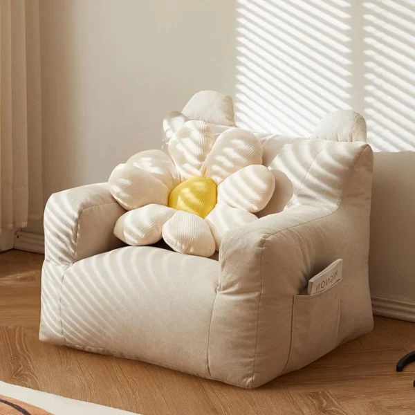 Eco-friendly Nordic Simple Living Room Soft Comfortable Backrest Person Single Sofa Chair Cute Bean Bag Baby Small Sofas - Image 2